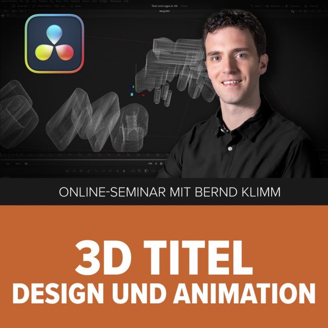 3D Titel - Design und Animation (Online-Seminar)
