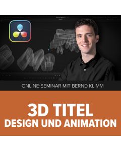 3D Titel - Design und Animation (Online-Seminar)